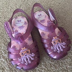 Zaxy Nina purple octopus jelly sandals